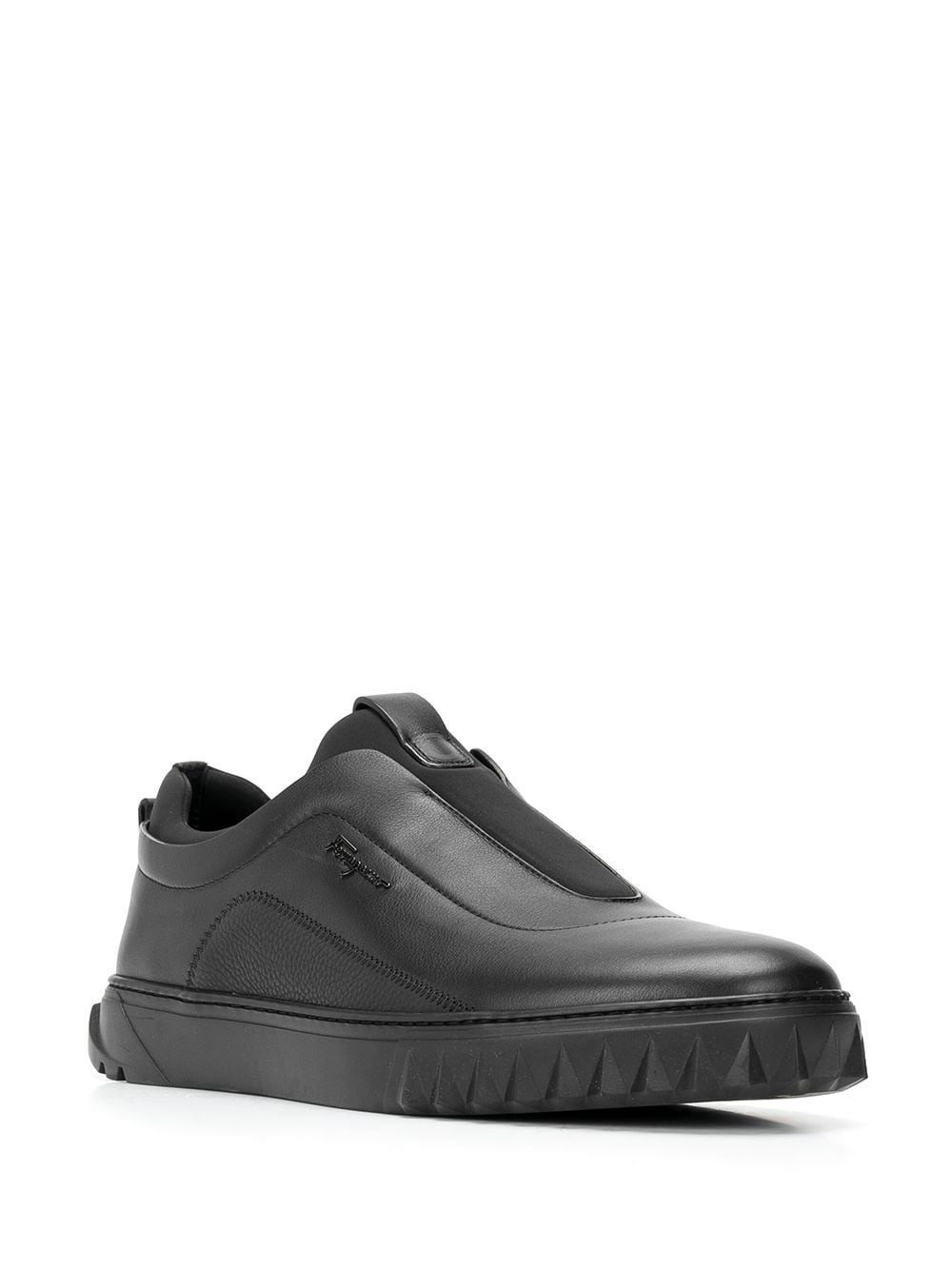 slip-on leather sneakers - 2