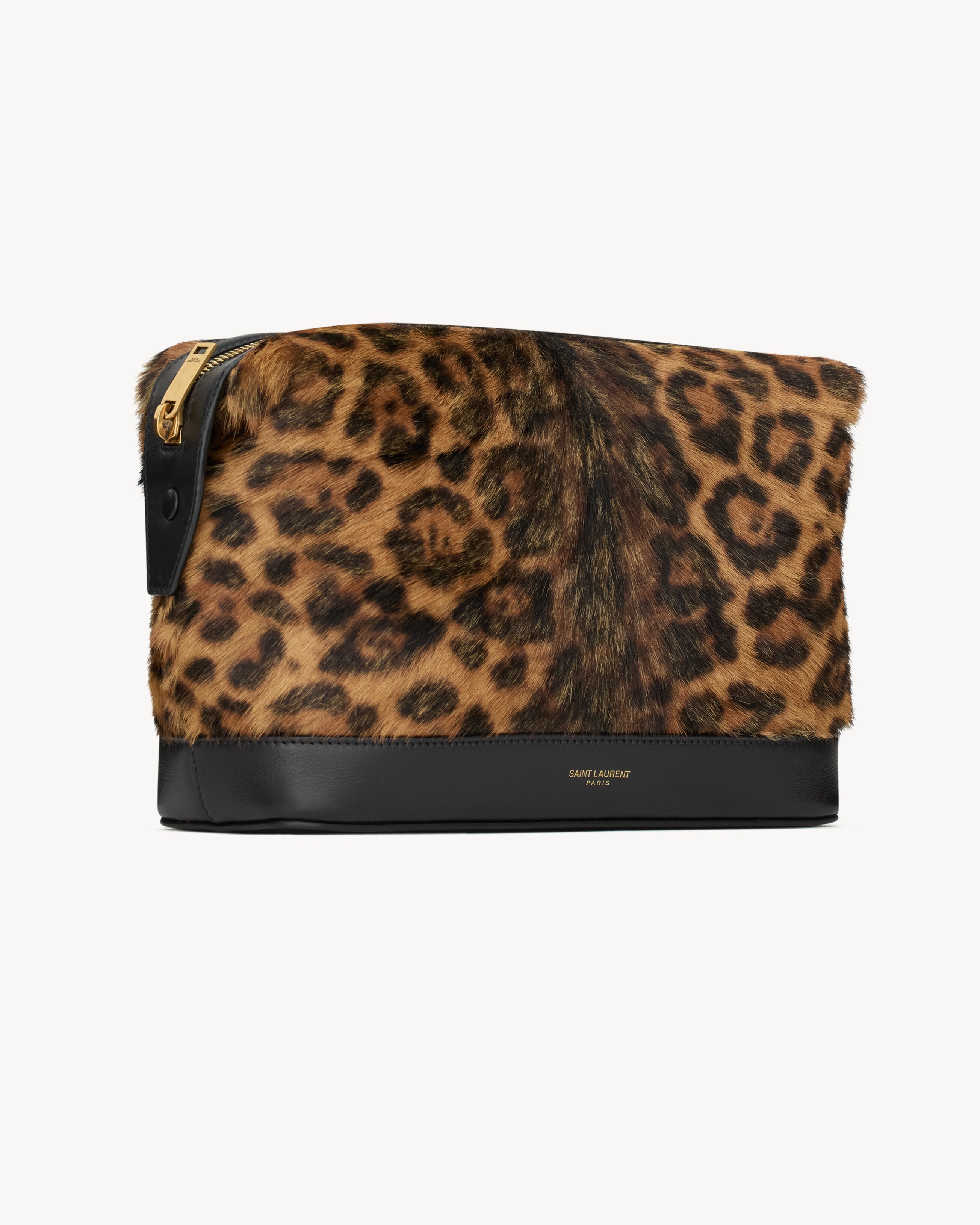 SAINT LAURENT PARIS SMALL POUCH IN PONY HAIR LEATHER - 4