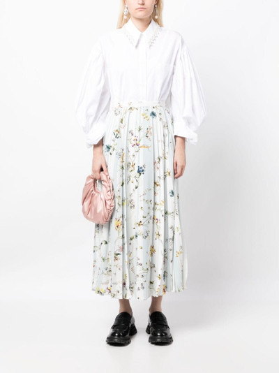 Erdem floral-print flared skirt outlook