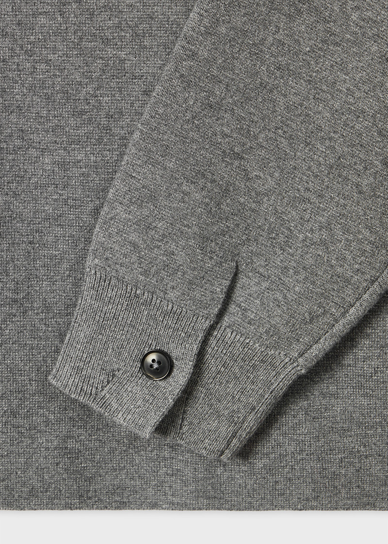 Paul Smith Grey Merino-Cotton Patch-Pocket Cardigan outlook