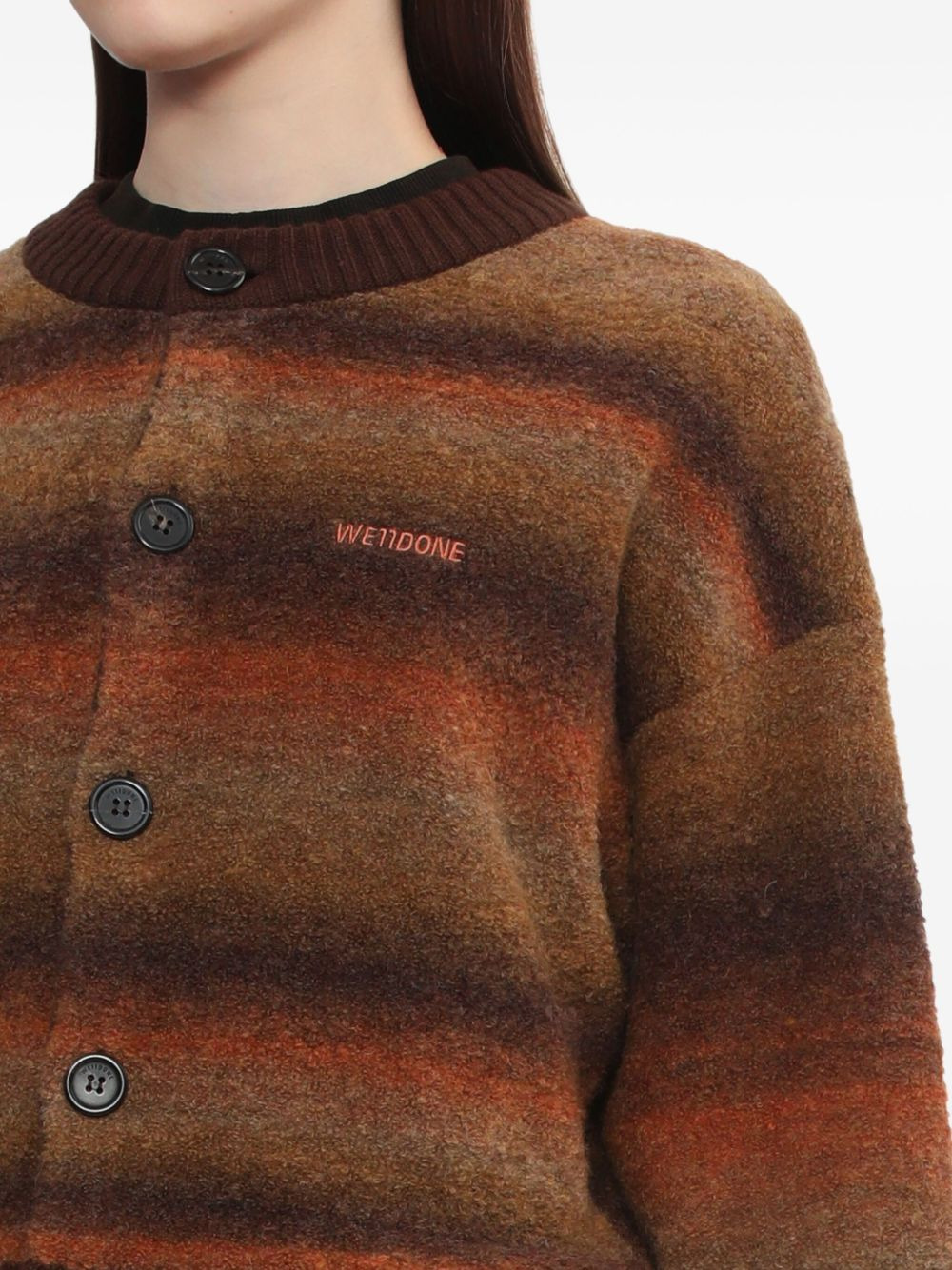 ombre-striped cardigan - 5