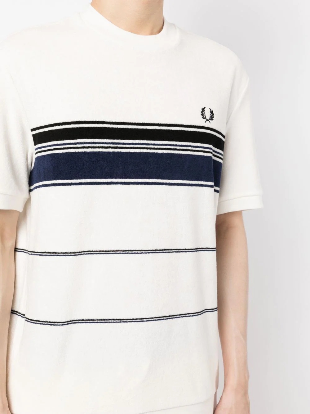 striped towelling T-shirt - 5