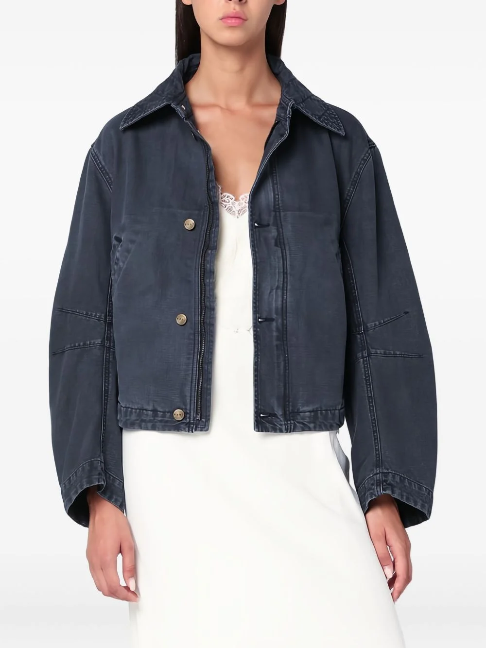 Giubbotto buttoned denim jacket - 1