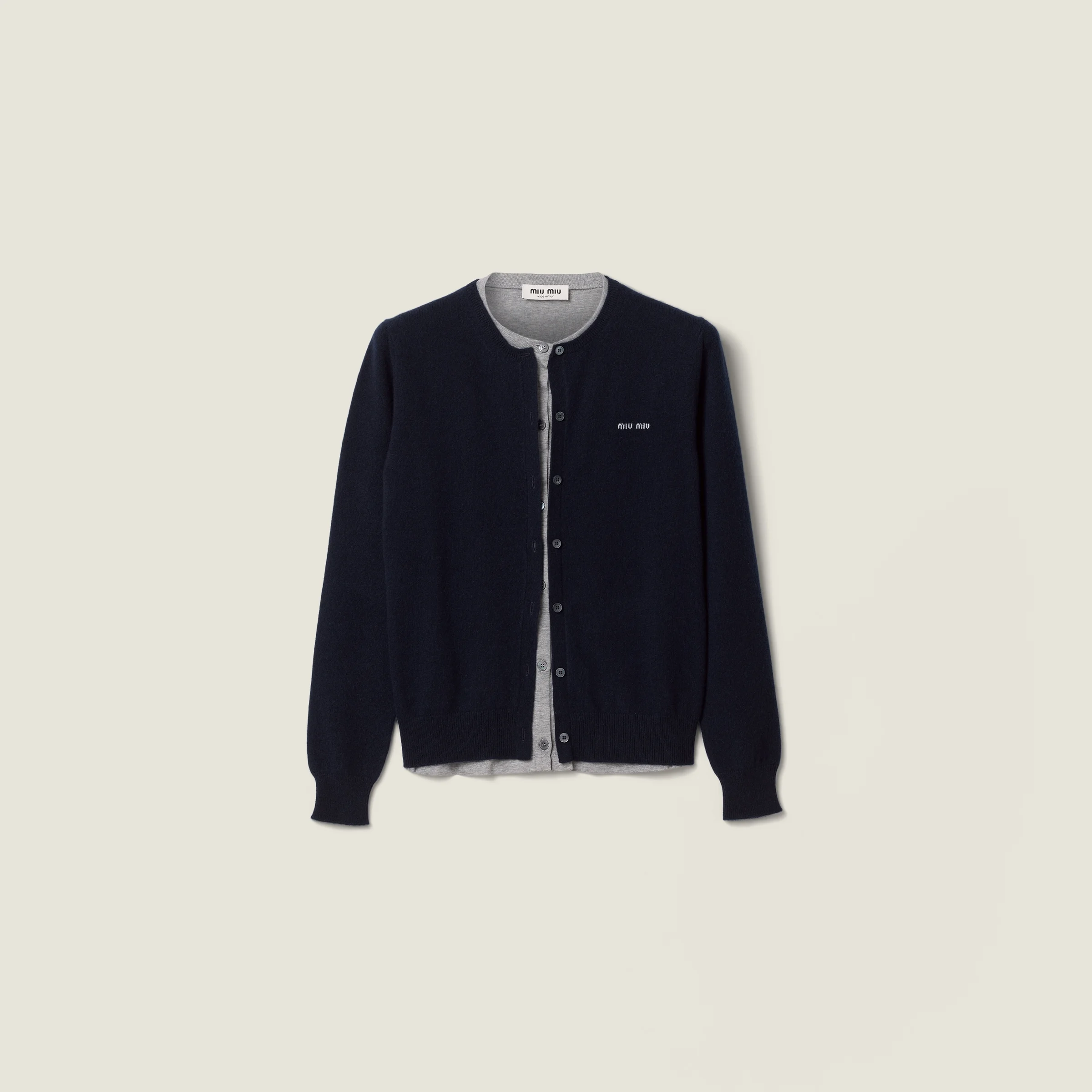 Cashmere and jersey cardigan - 1