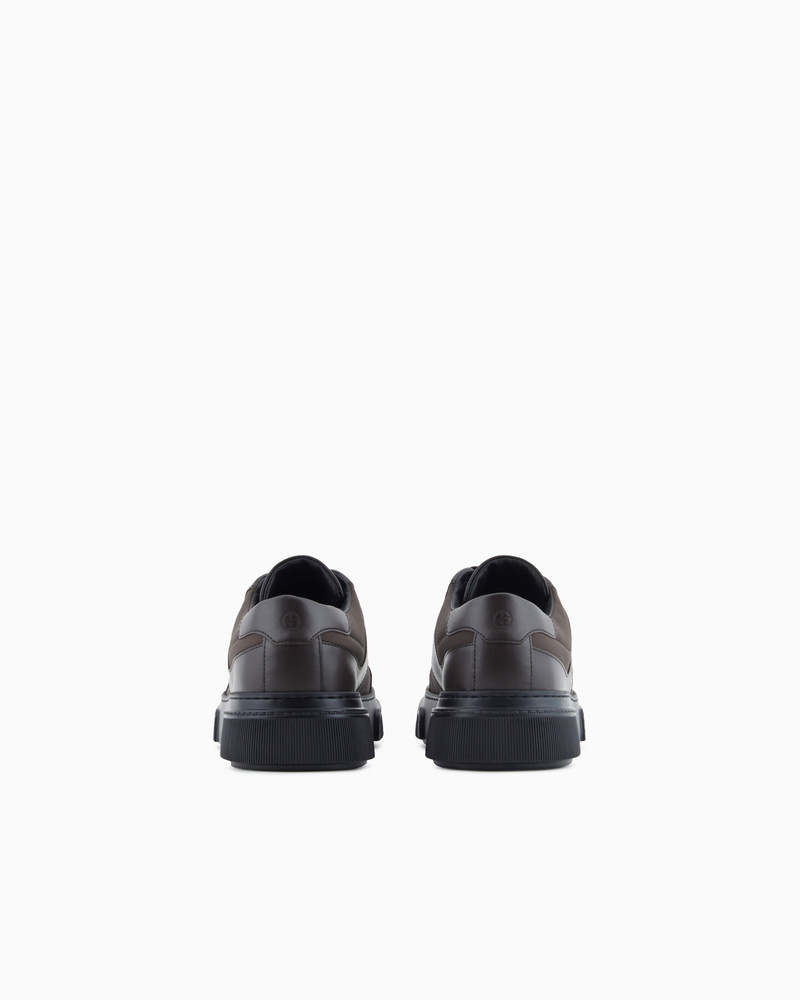 GIORGIO ARMANI LEATHER AND FABRIC SNEAKERS outlook