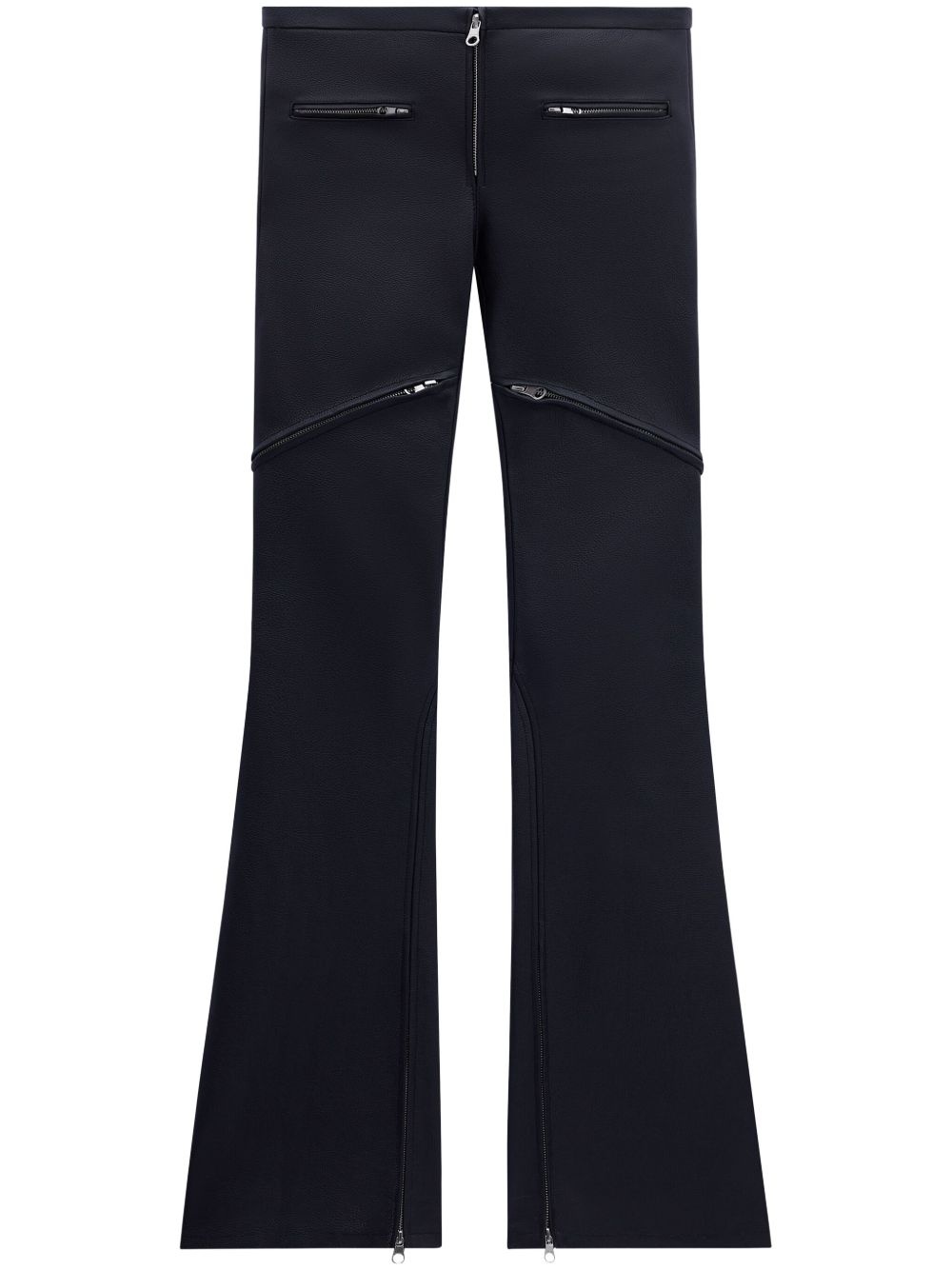 Ellipse low-rise leather trousers - 1