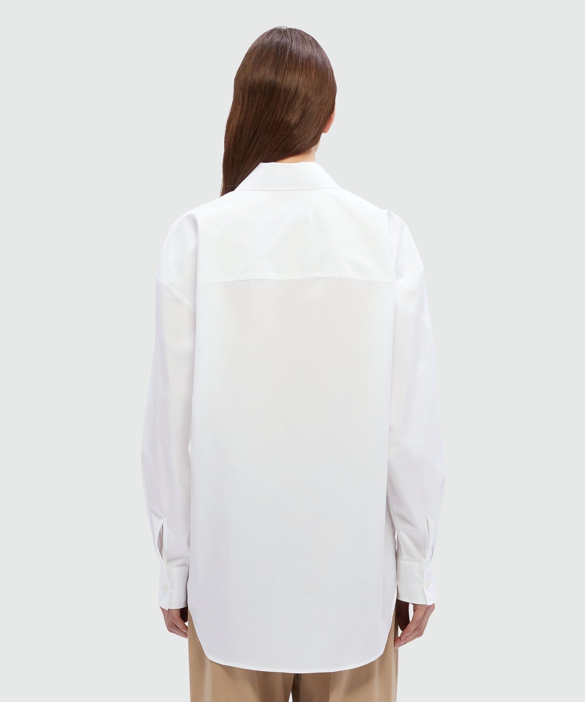 White poplin shirt with "Two Sailors" embroidery Luke Edward Hall x MSGM - 3