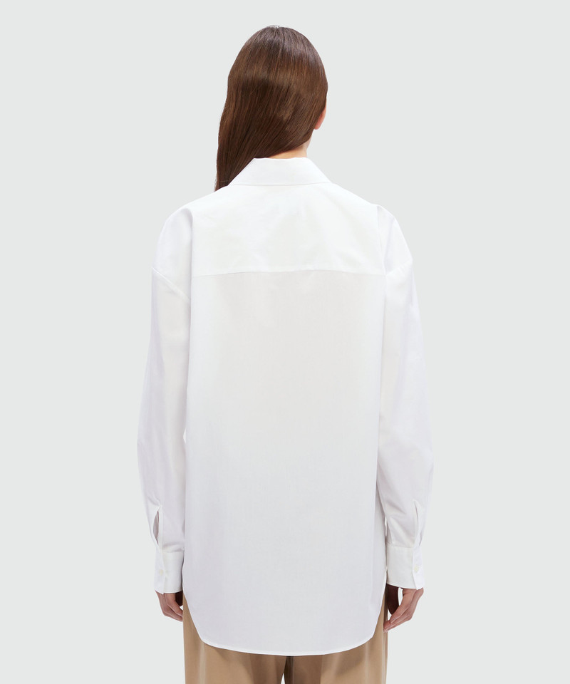 화이트 포 플린 셔츠 "두 개의 Sailors" 자수 루크 에드워드 홀 x MSGM 3