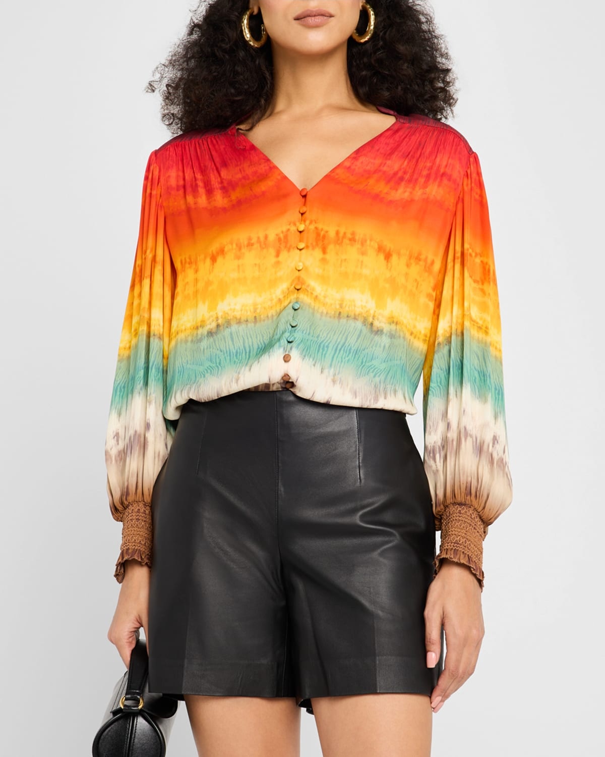 Serena Mandarin-Collar Blouse - 4