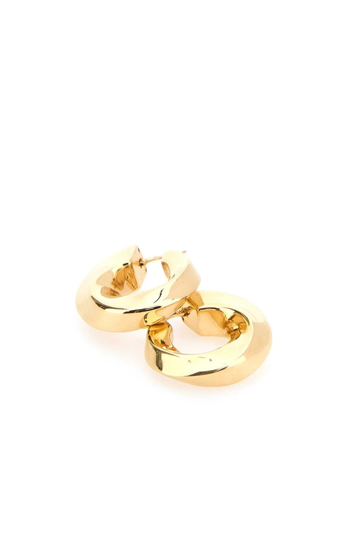 Bottega Veneta Women Gold Silver Twist Hood Earrings - 2