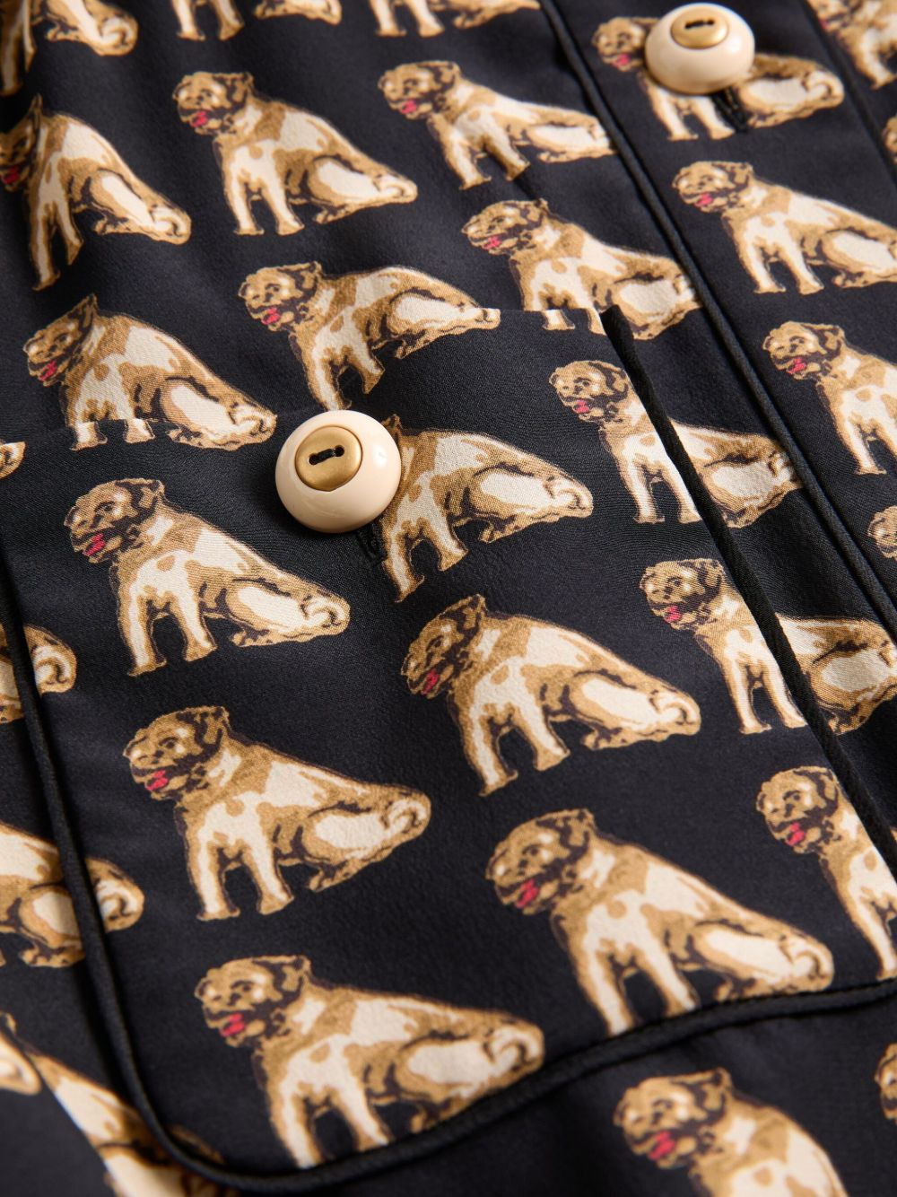 dog-print belted midi dress - 7