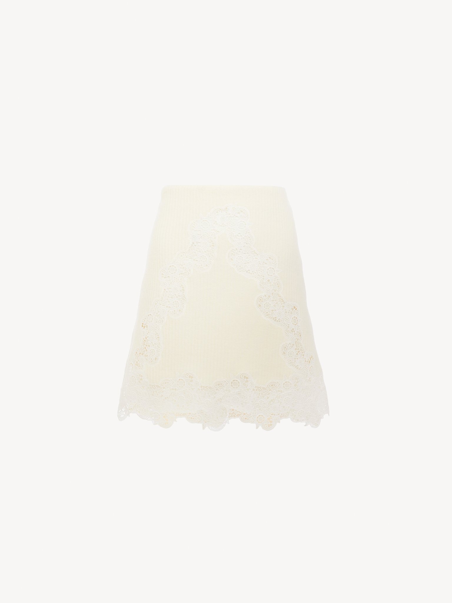 ミニスカート Chloe SS23 Ivory wool mini skirt (CHC23SJU61083 112) Chloe Embroidered Spongy Jacquard Mini Skirt - Bergdorf Goodman