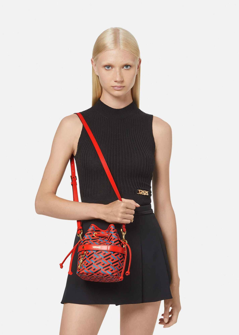 VERSACE La Greca Signature Mini Bucket Bag outlook