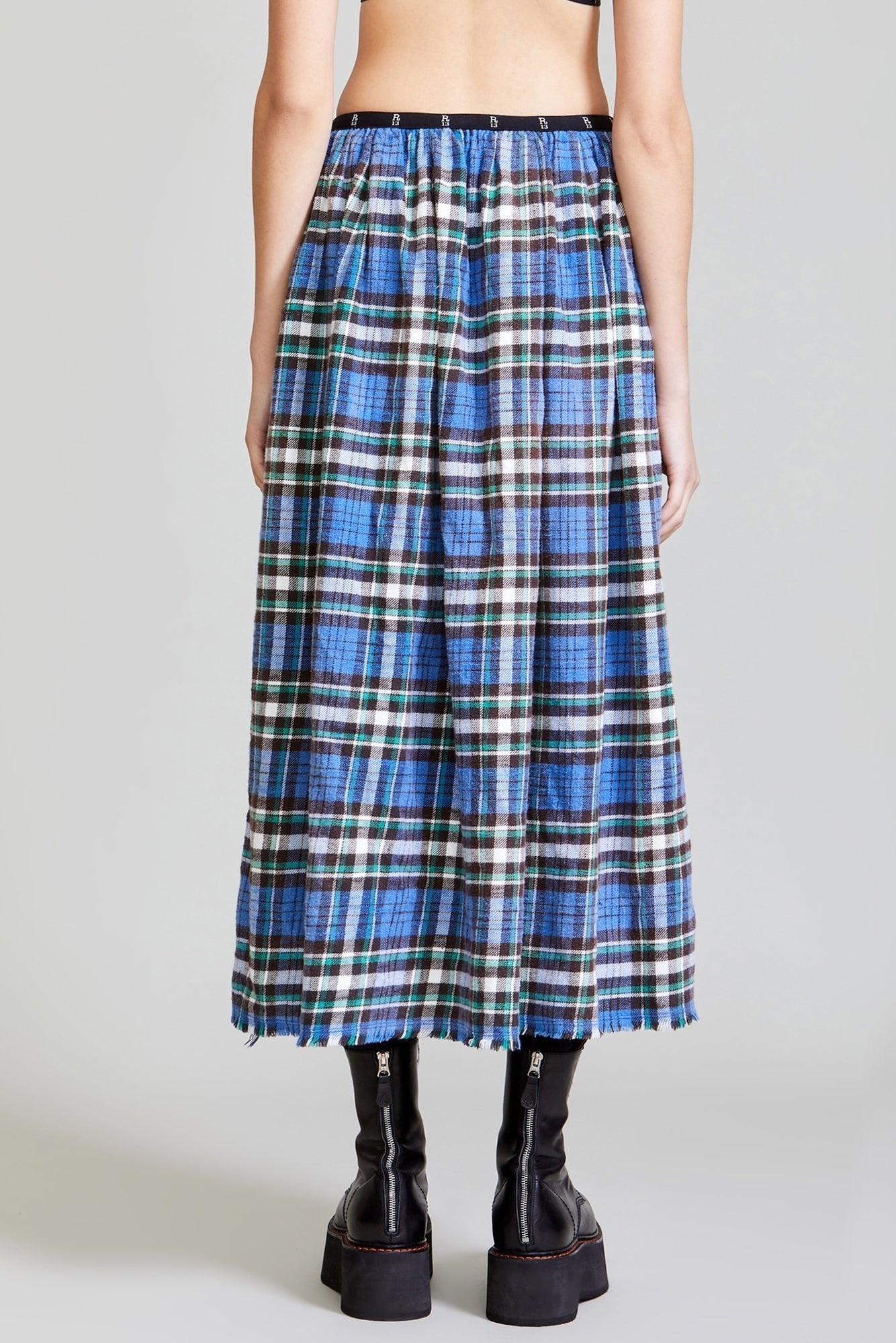 KILT SKIRT - BLUE/GREEN PLAID - 6