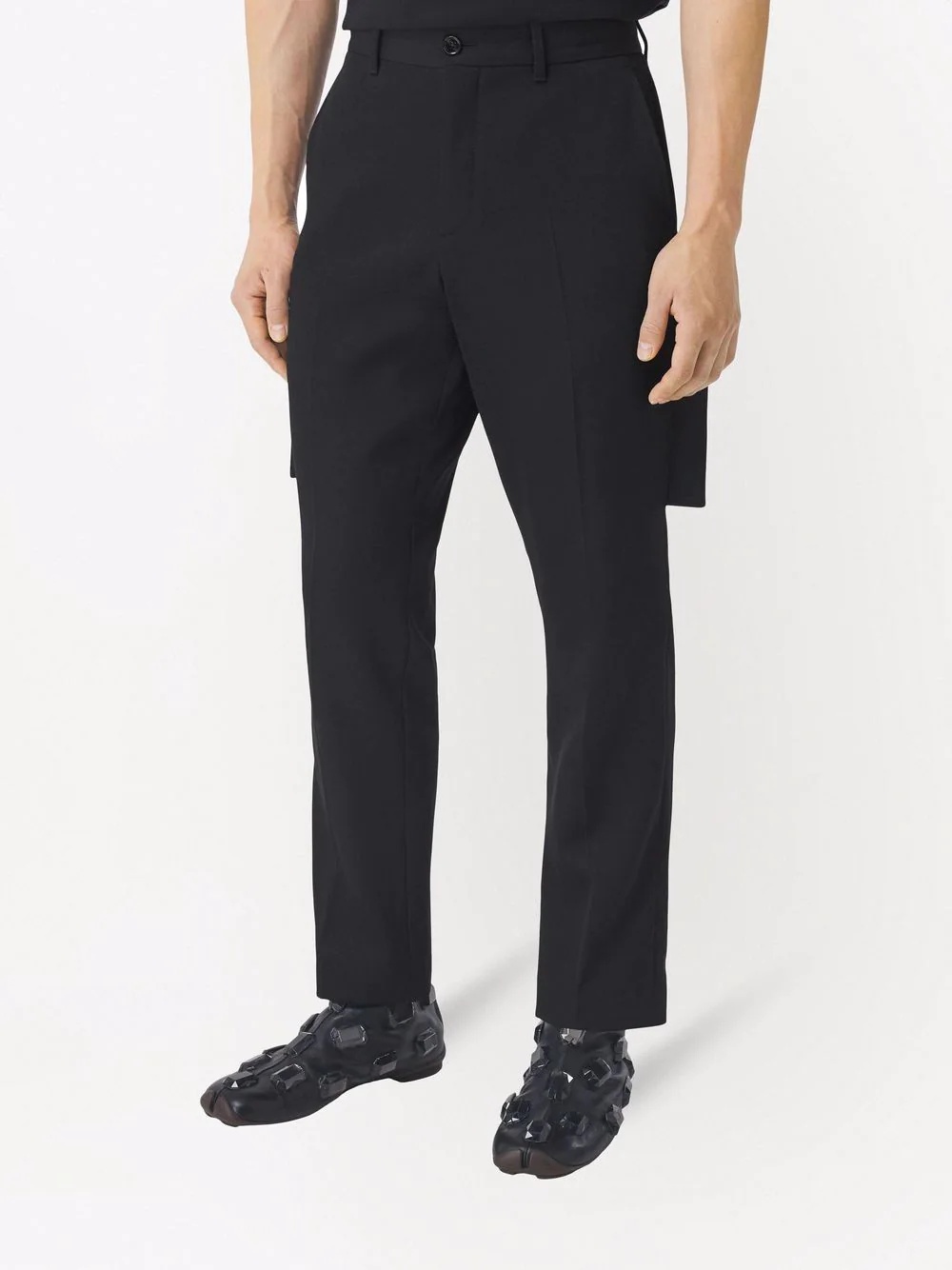 panelled-detail tailored trousers - 3