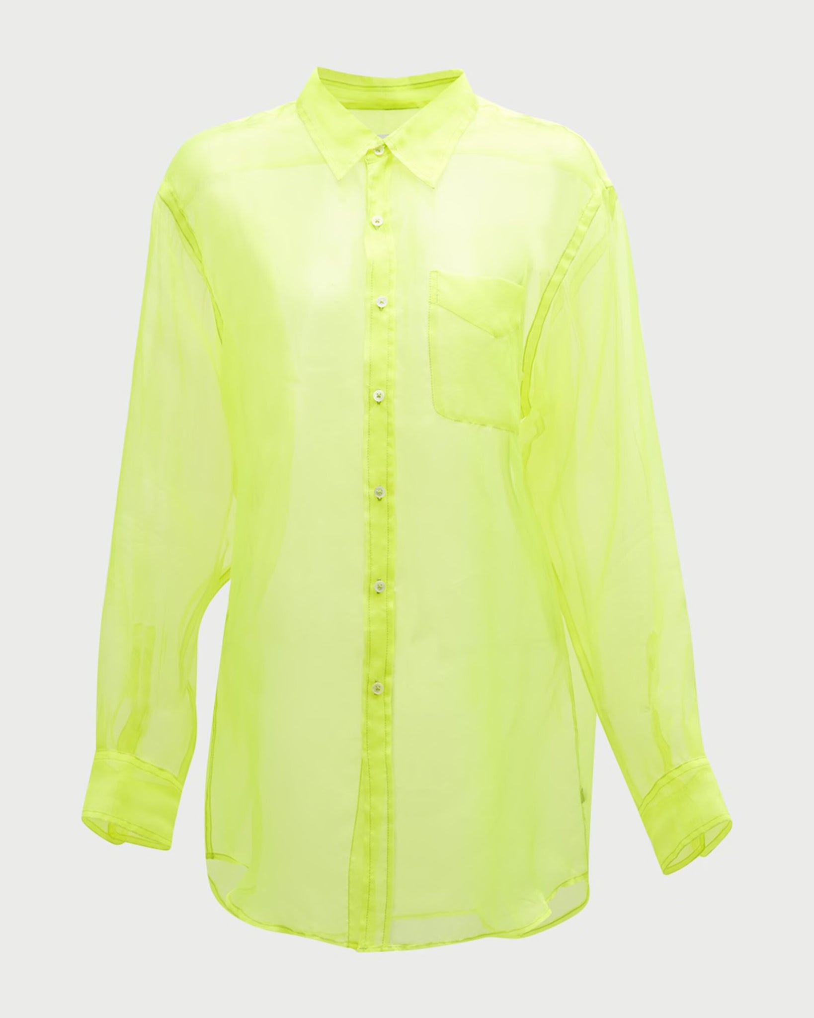 NEON SILK ORGANZA OVERSIZED SHIRT - 3