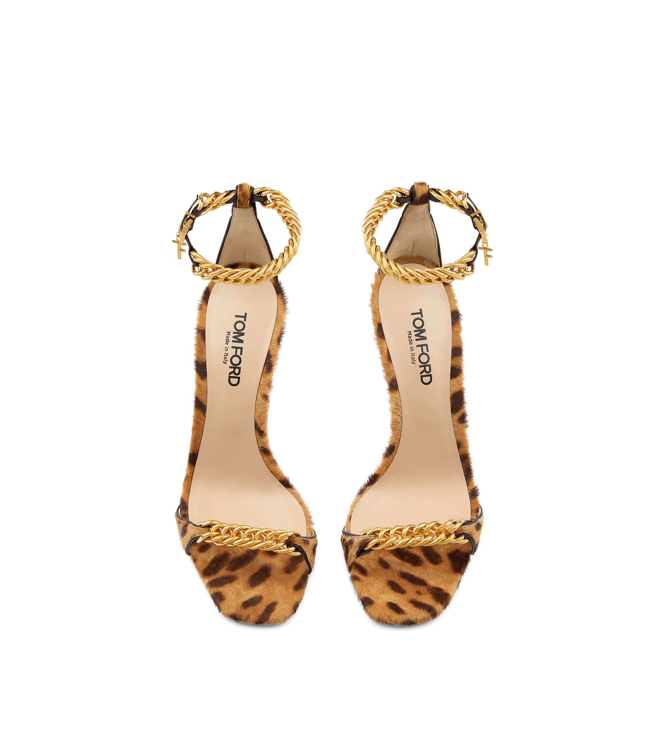 LEOPARD PRINT CALF HAIR AND LEATHER ZENITH SANDAL - 4