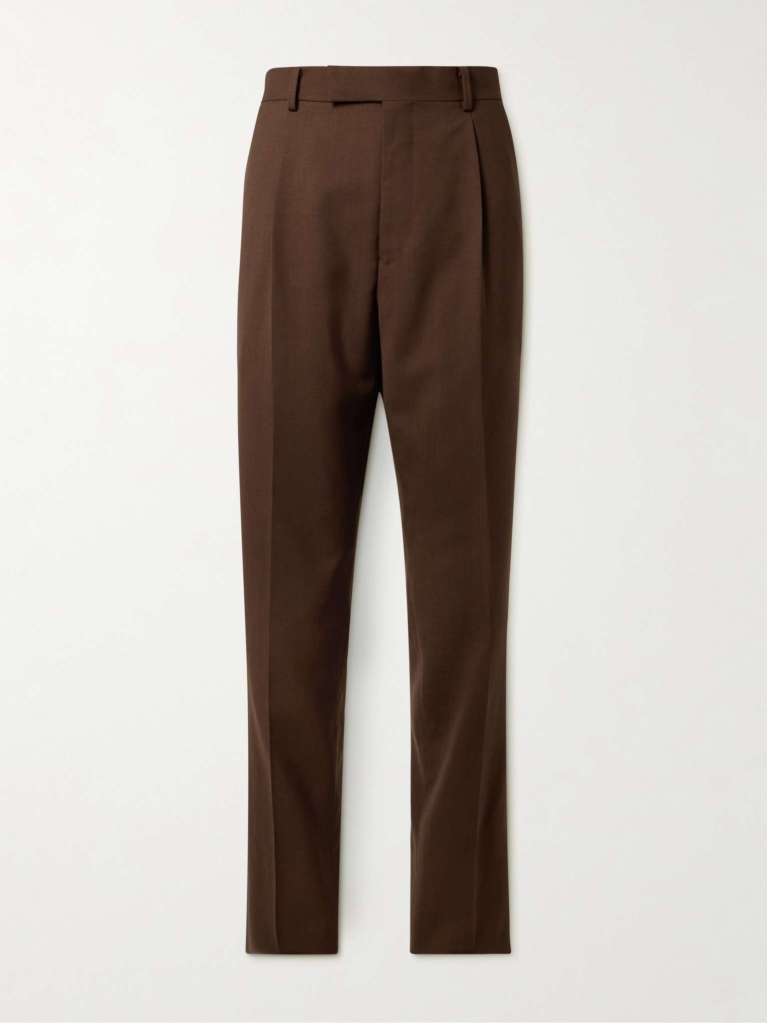 WACKO MARIA Pleated Wool Straight-Leg Trousers | REVERSIBLE