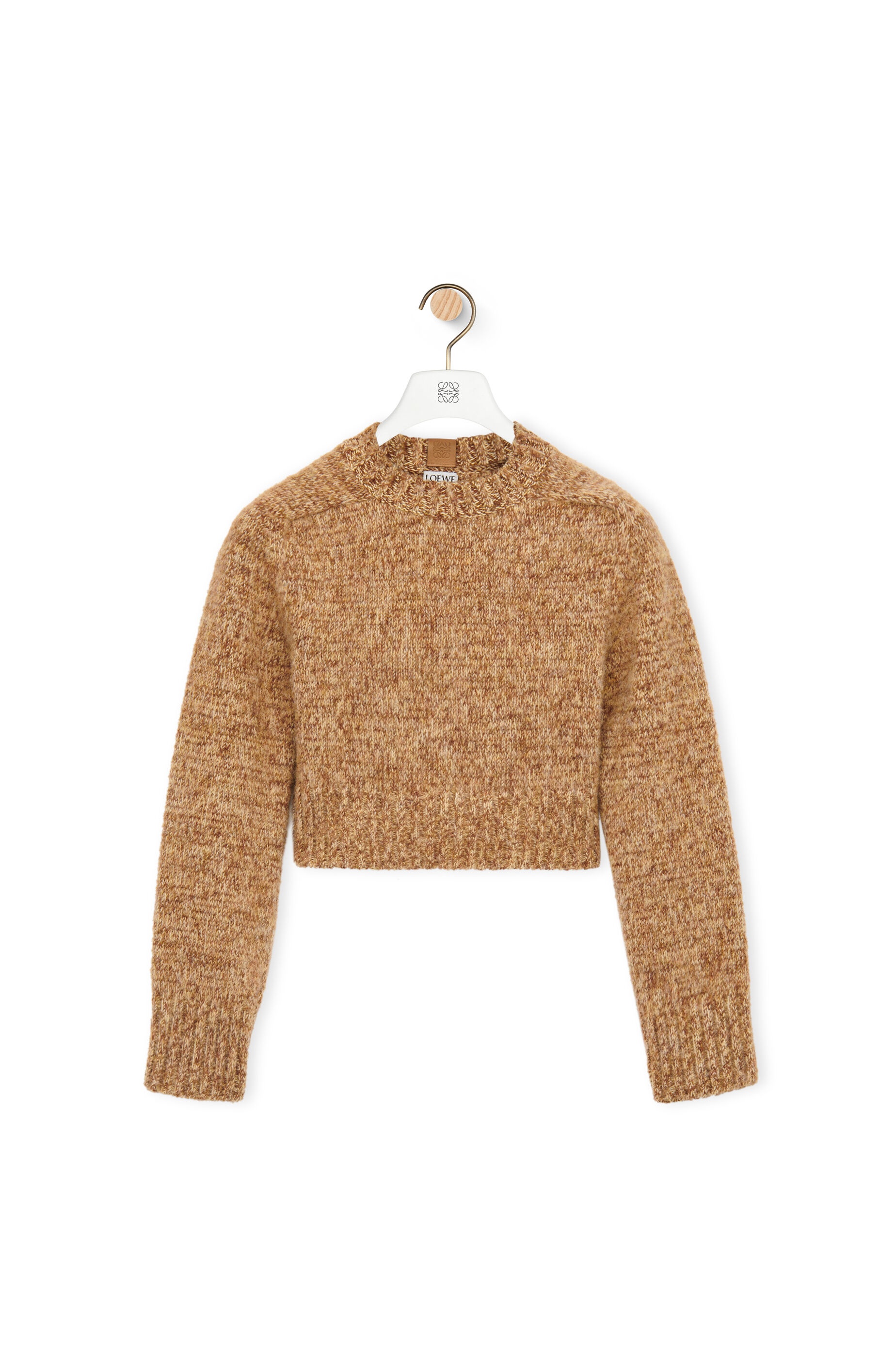 Cropped sweater in wool - 1