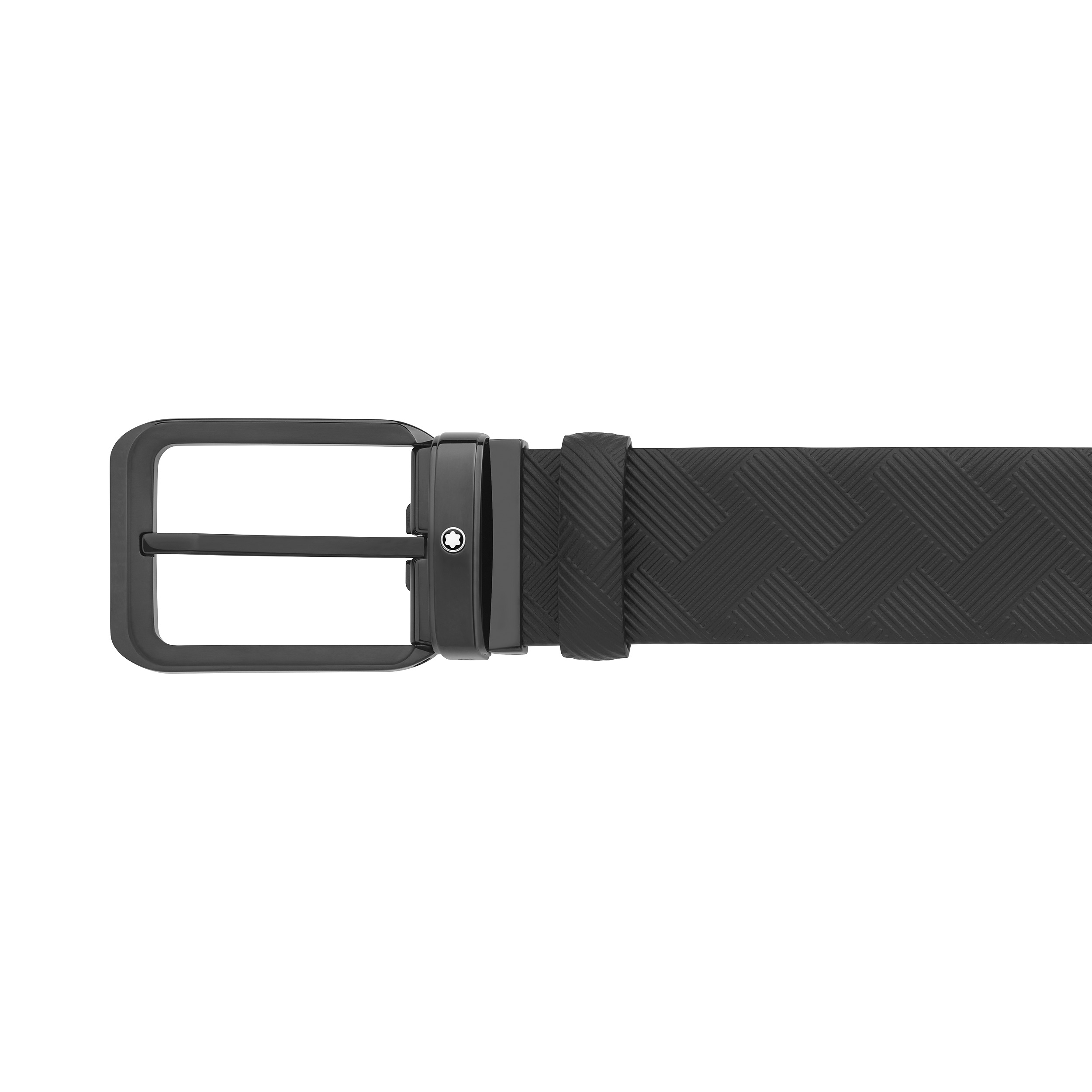 Black 35 mm reversible leather belt - 3