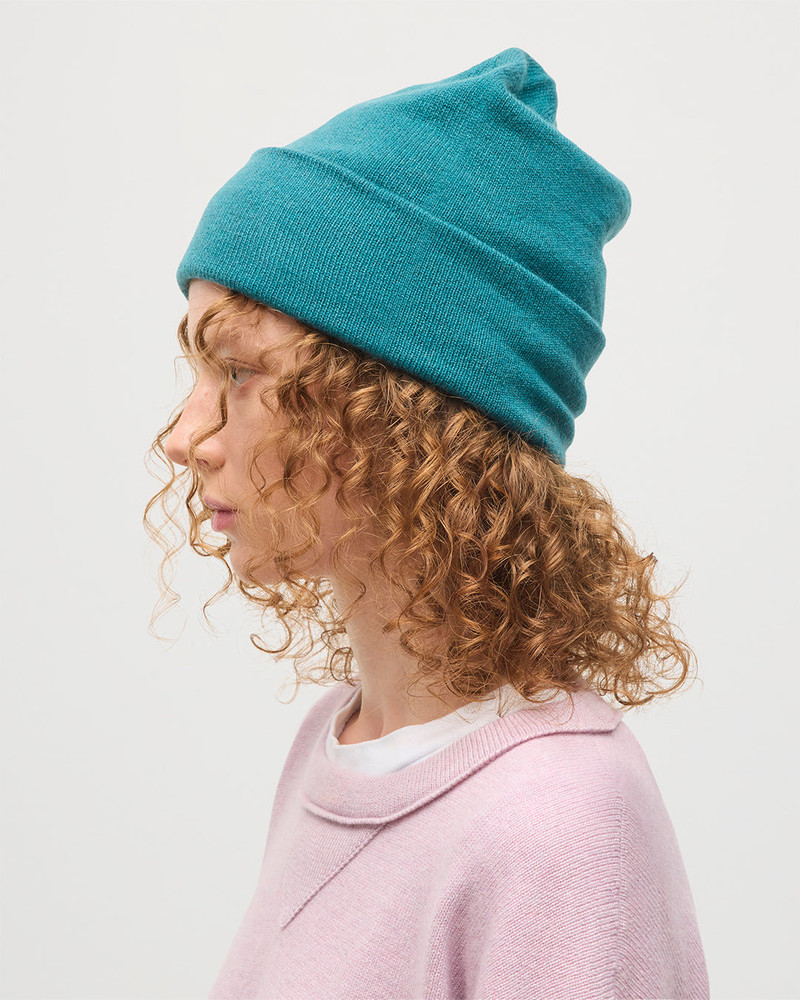 Braemar Green Cashmere Beanie 4