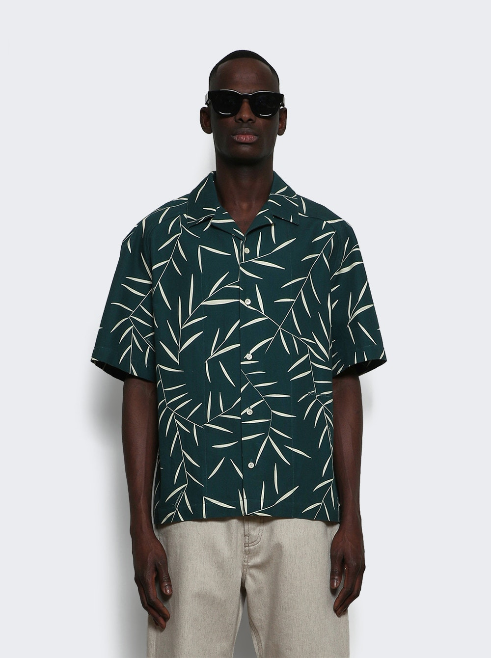La Chemise Fonccio Print Foliage Dark Green - 2