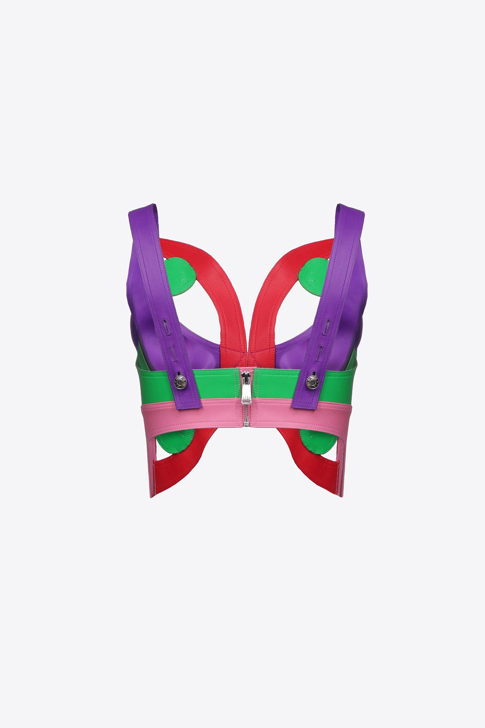 BUTTERFLY CUTOUT LEATHER BUSTIER - 2