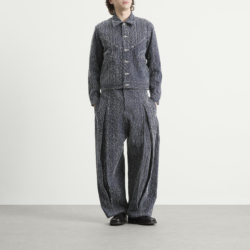 sage NATION Sage Nation Box Pleat Needle Punch Denim Jeans outlook