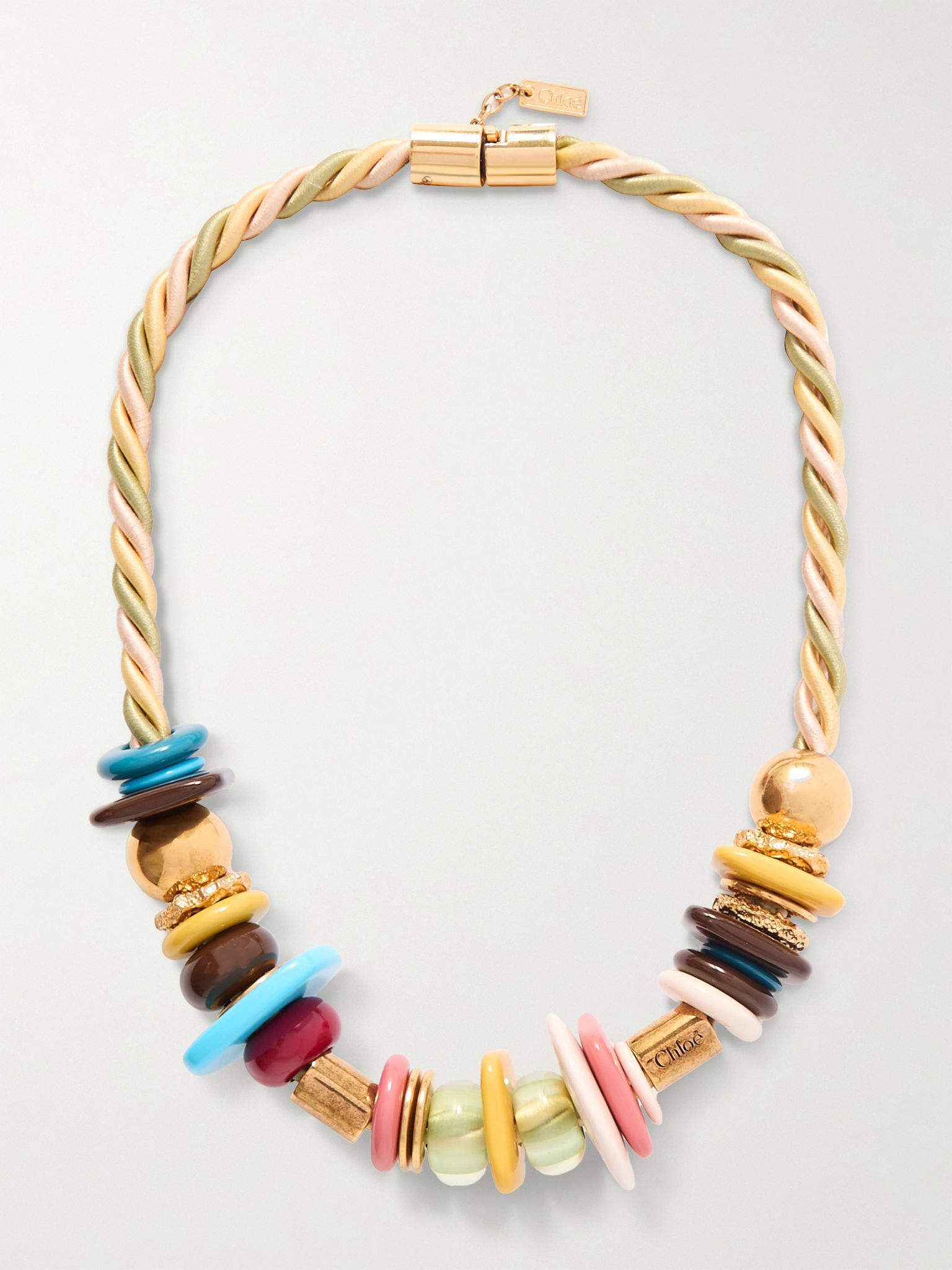 Gold-tone beaded necklace Gold - 1