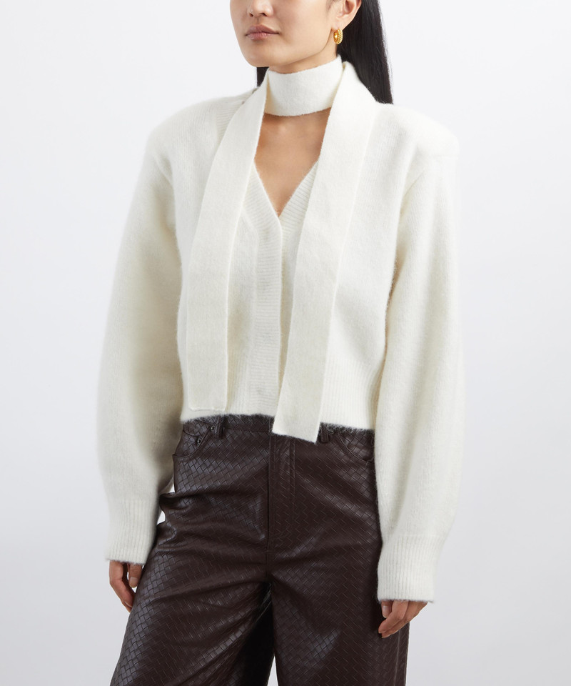ROTATE Knit Scarf Cardigan outlook