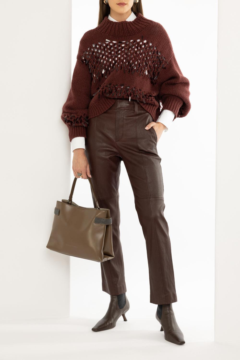 Net Stitch Embroidered Sweater - 2