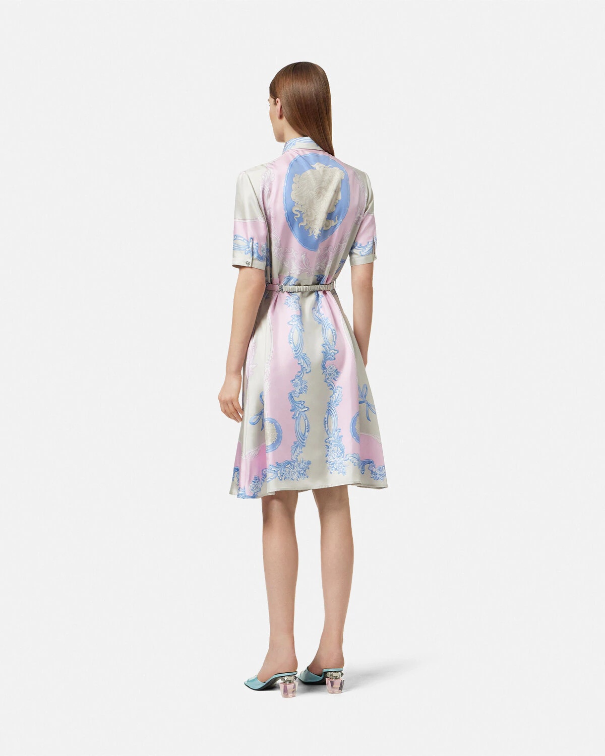 Cameo Silk Midi Shirt Dress - 5
