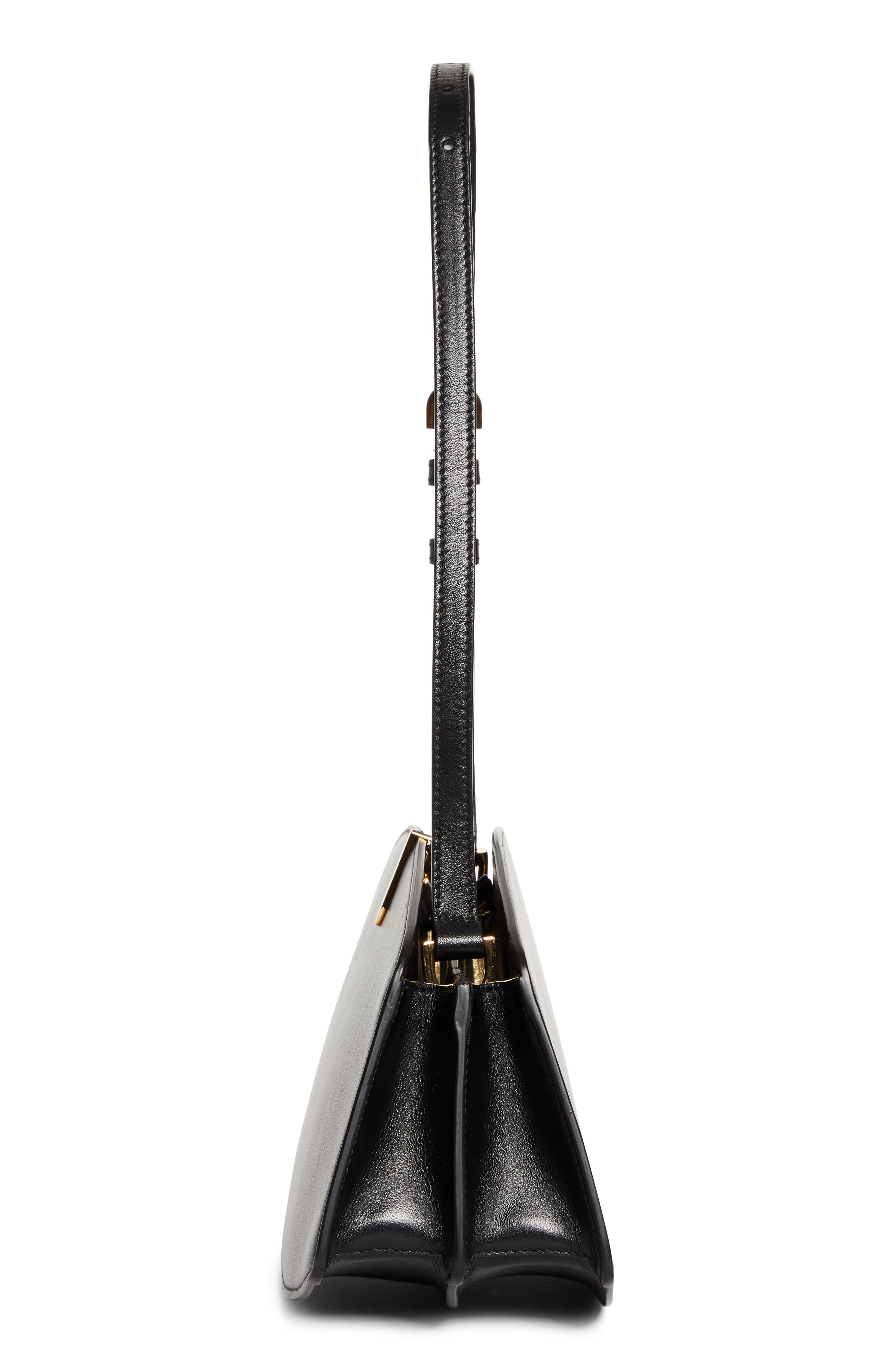 SAVETTE The Florence Leather Shoulder Bag in Black at Nordstrom - 6