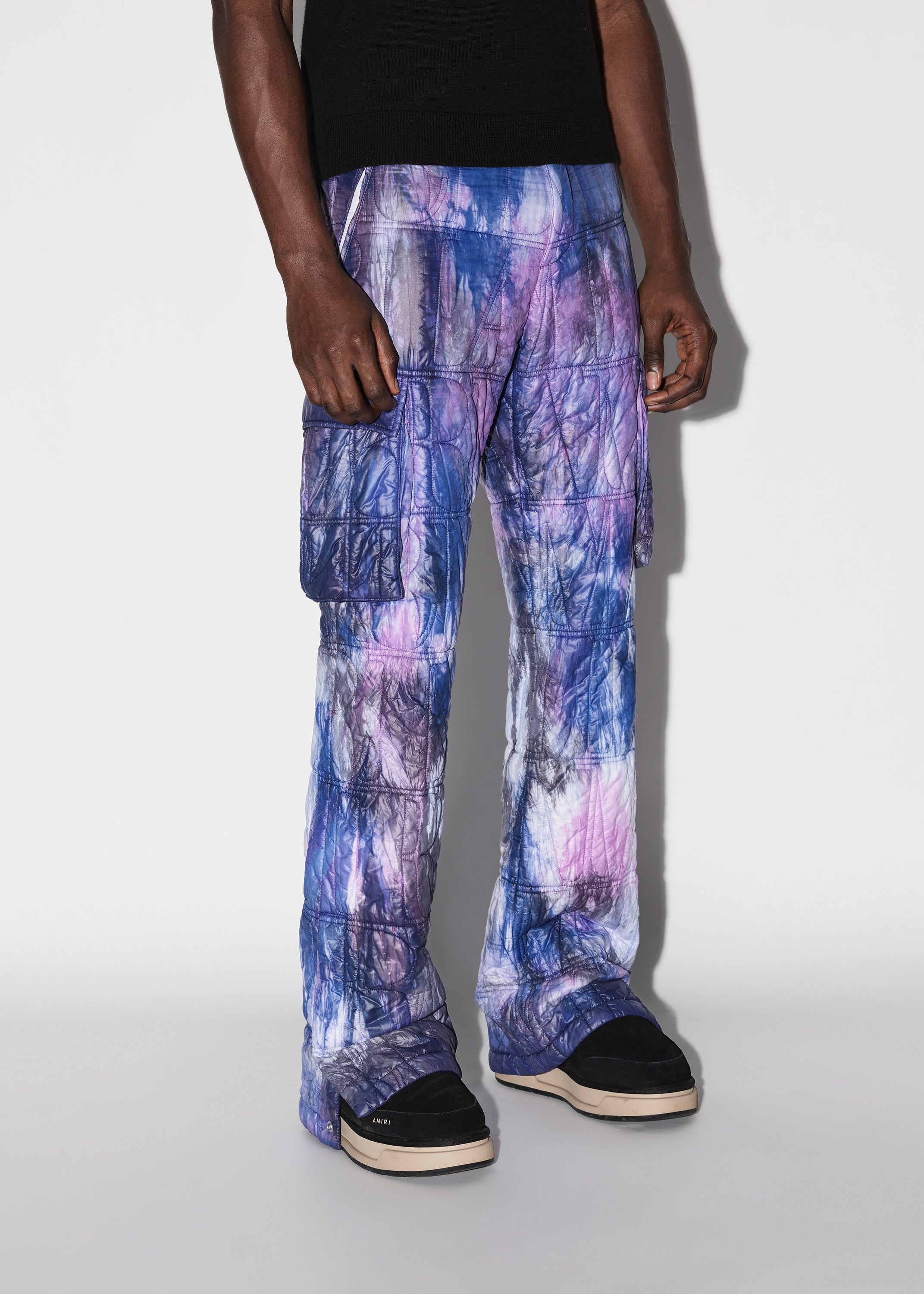 TIE DYE QUILTED CARGO FLARE - 3