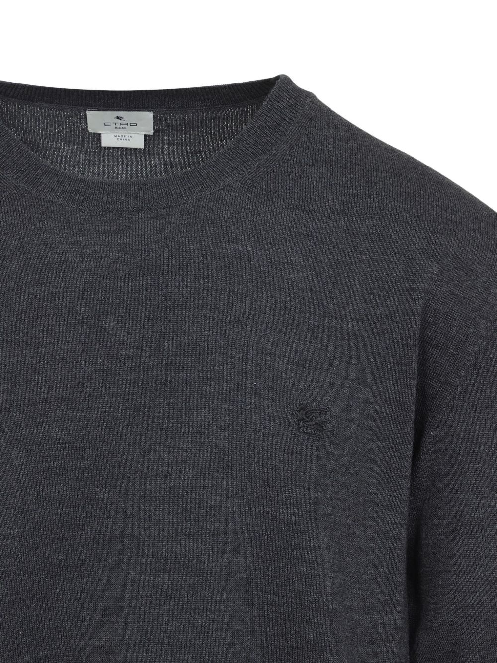 Pegasus-embroidered crew-neck sweater - 3