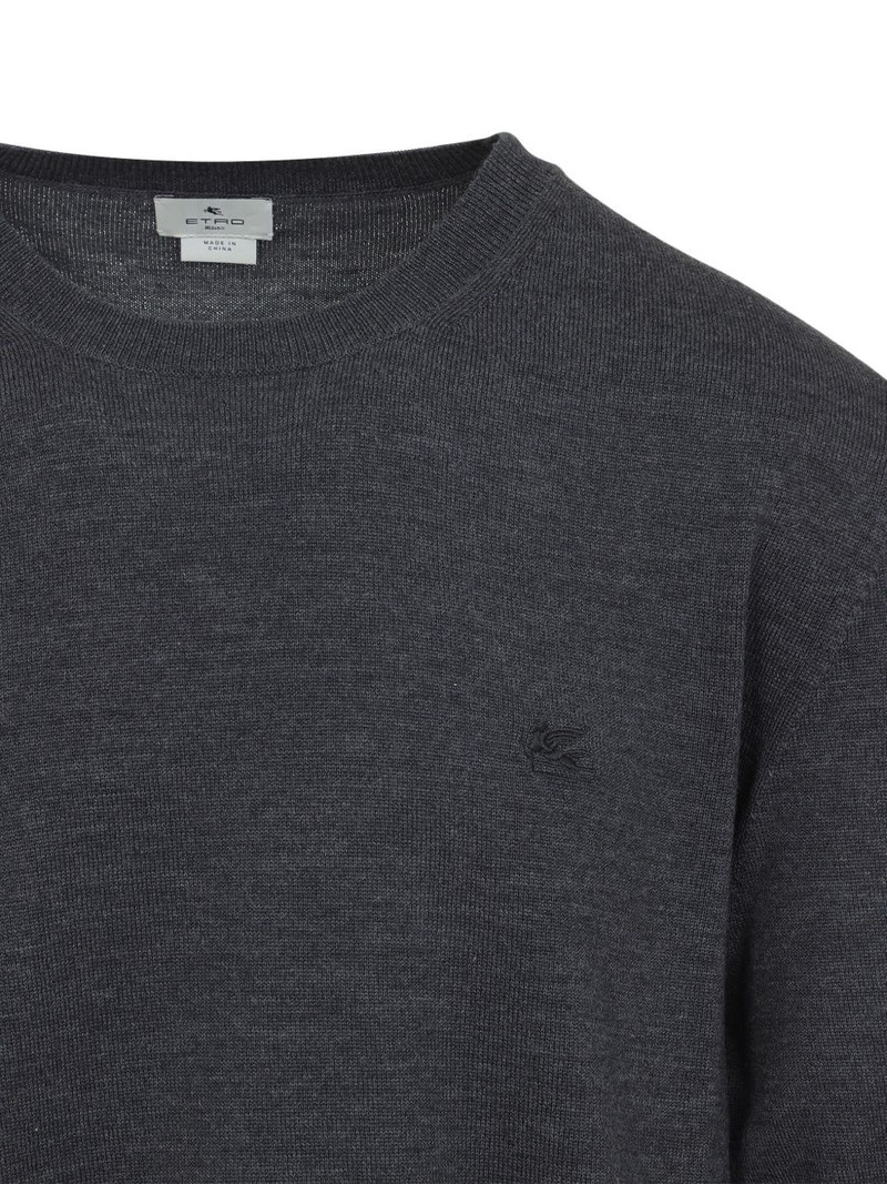 Pegasus-embroidered crew-neck sweater 3