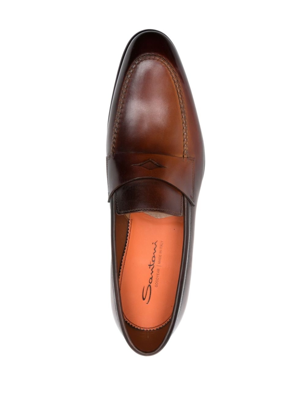 penny-slot leather loafers - 4