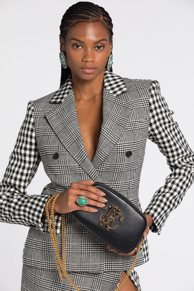Roberto Cavalli Mirror Snake Shoulder Bag outlook