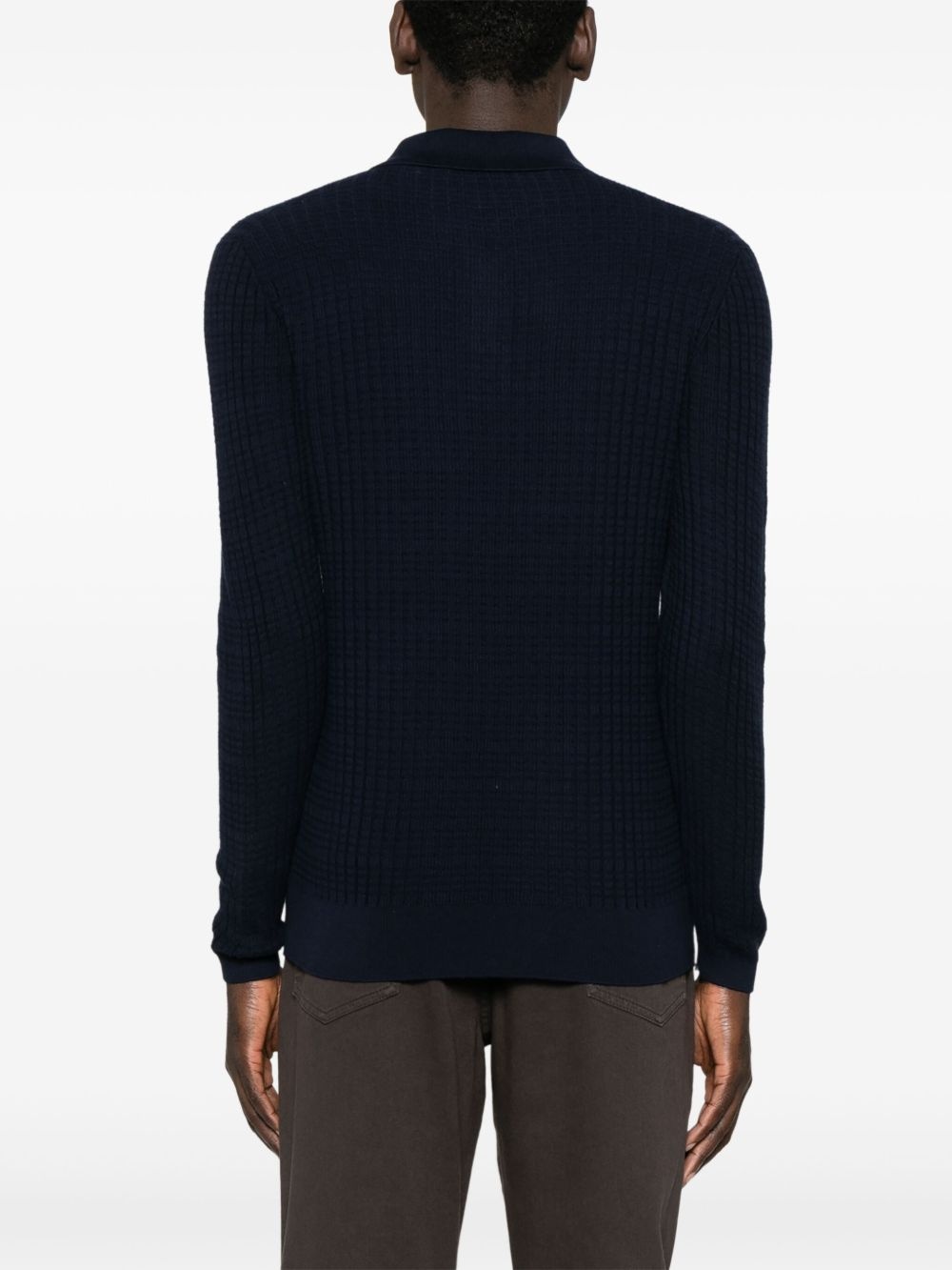 knitted polo shirt - 3