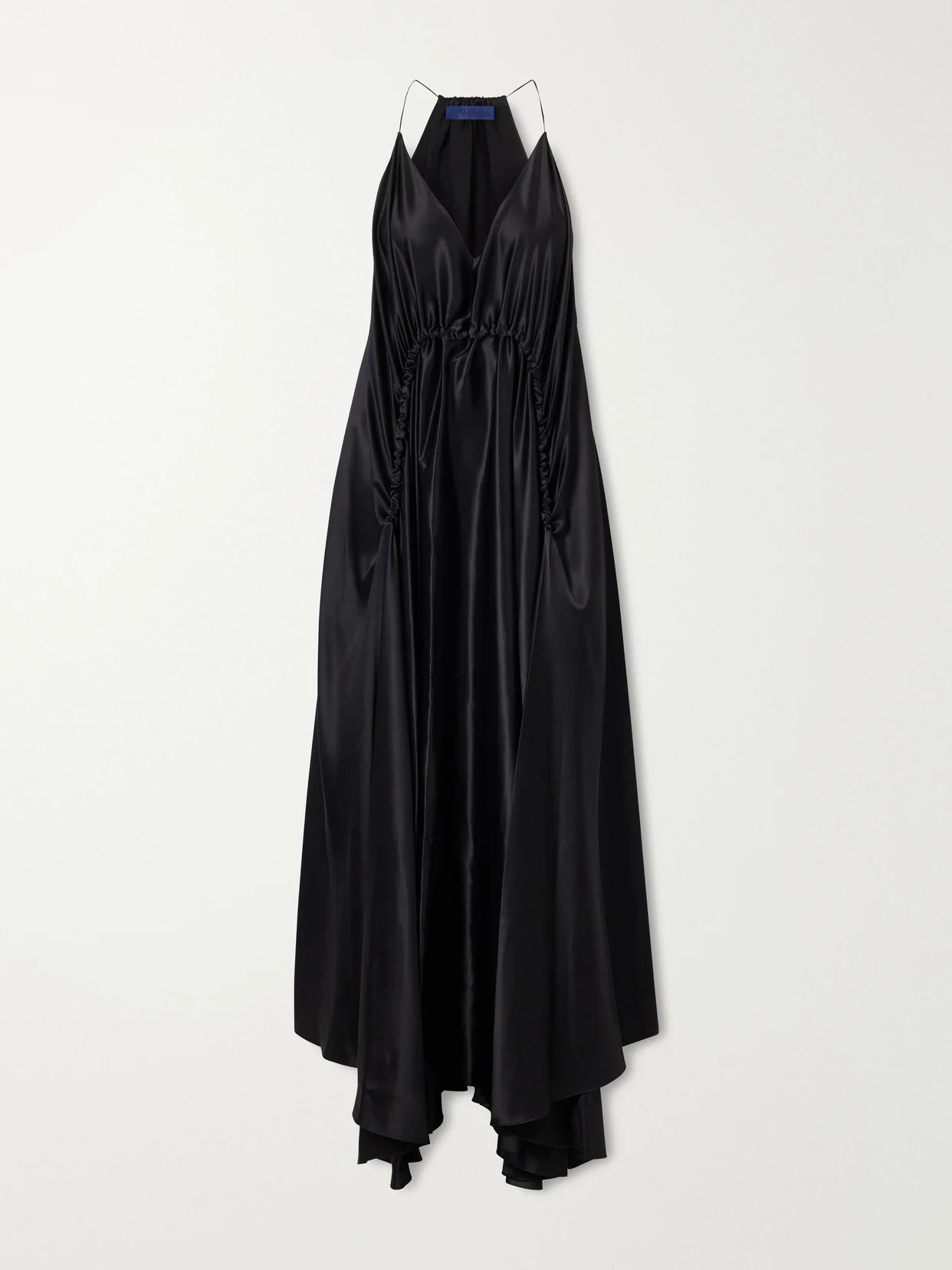 Draped Silk-satin Maxi Dress - 1