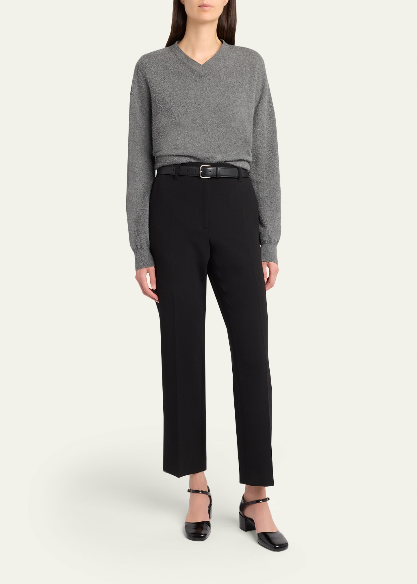 Lomika Textured V-Neck Top - 2