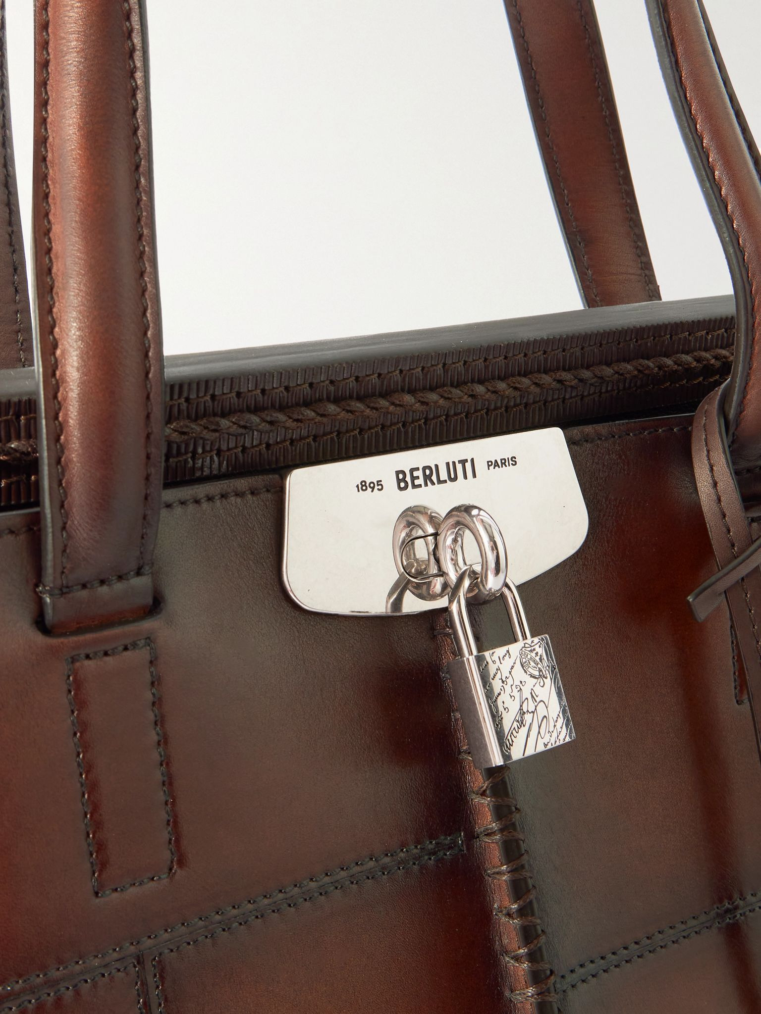 Luti 38 Patchwork Venezia Mosaico Leather Tote Bag Brown - 4