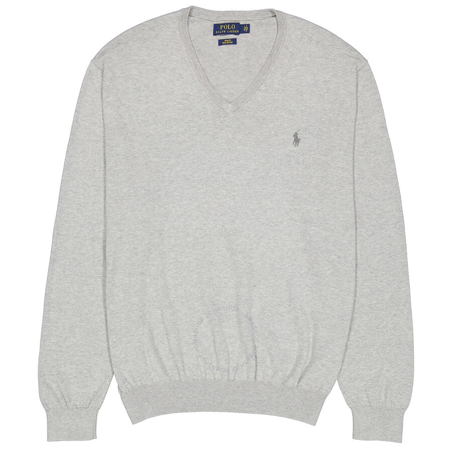 Polo Ralph Lauren - Polo Ralph Lauren Light Gray Classic-fit V-neck Pullover - 1
