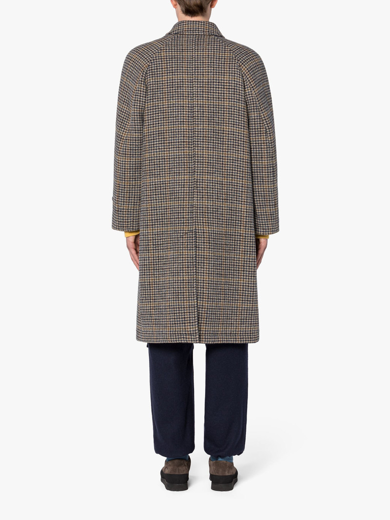BOSTON NAVY CHECK WOOL OVERCOAT 3