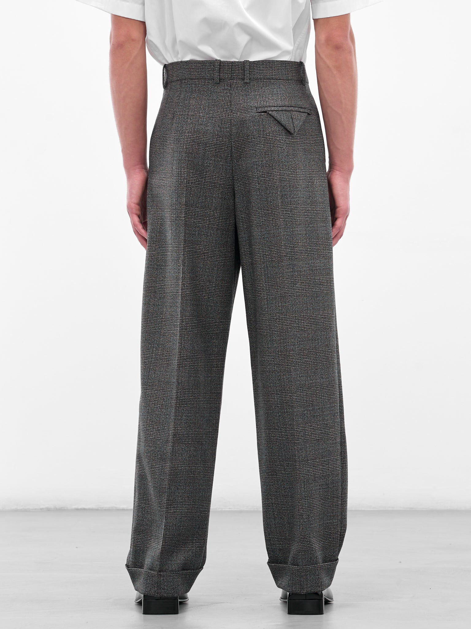 Gray Prince Of Wales Trousers - 3