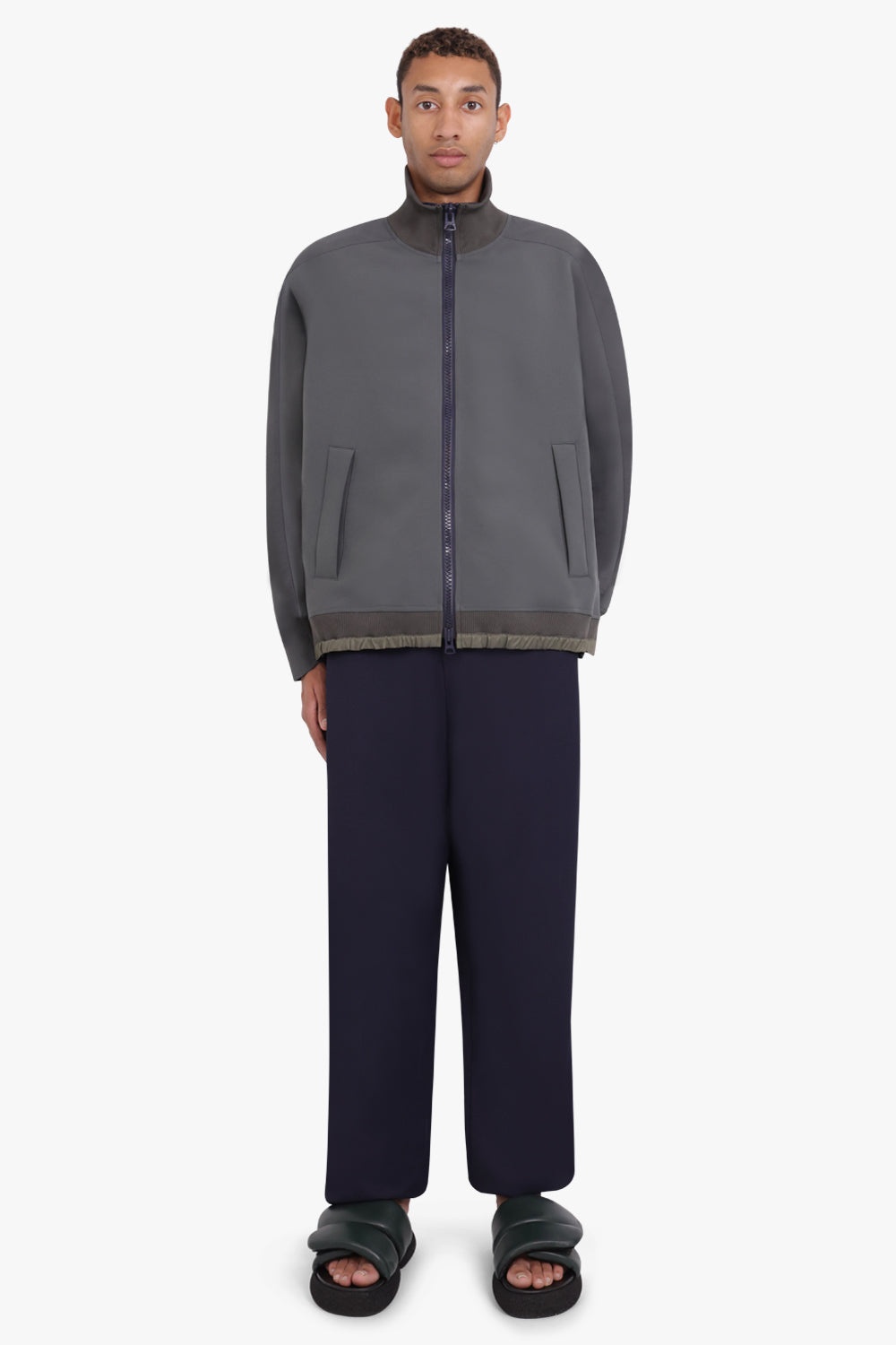 RELAXED FIT COTTON DRAWSTRING TROUSER | NAVY - 2