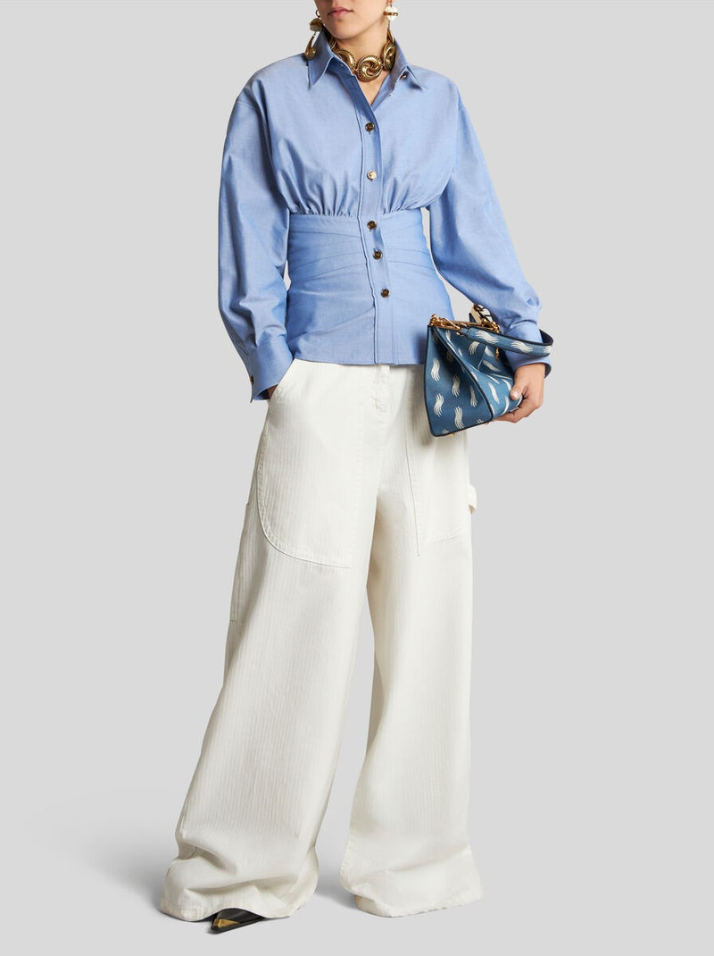 Etro WIDE-LEG CHEVRON COTTON JEANS outlook