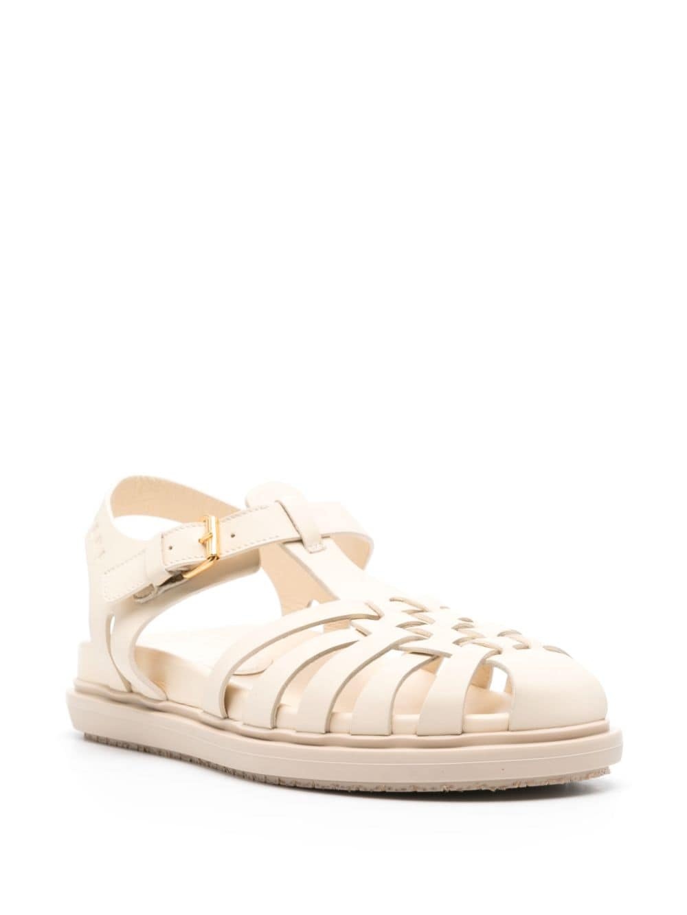caged leather sandals - 2