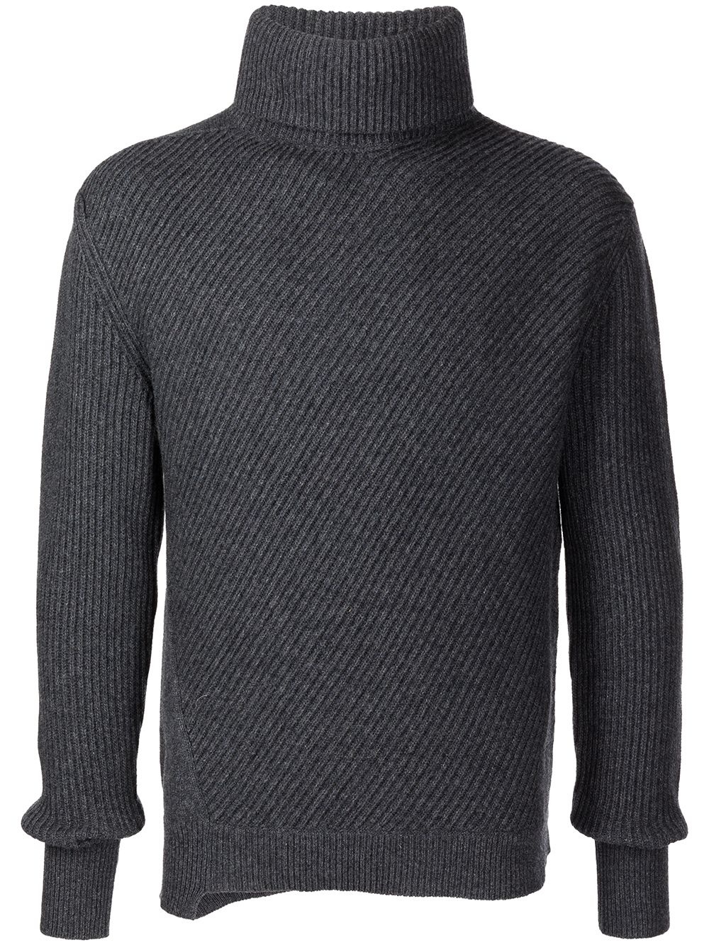 asymmetric turtleneck wool jumper - 1