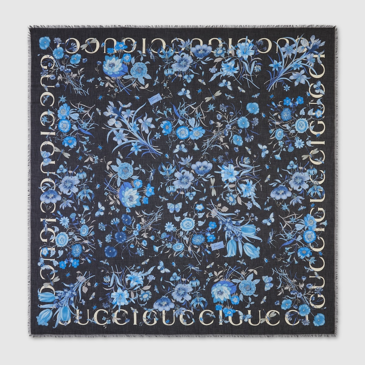 Floral Gucci print shawl - 1